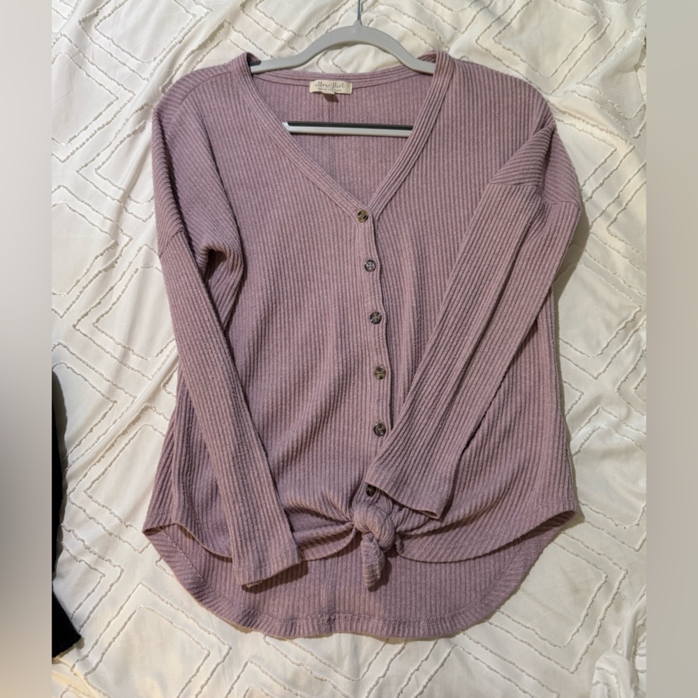 Urban Outfitters Lavender Ribbed Knit Top